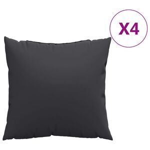 vidaXL dīvāna spilveni, 4 gab., melni, 60x60 cm, audums