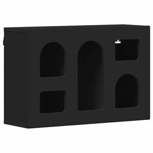 vidaXL Piekarams skapītis Melna 60 x 20 x 40 cm Inženierijas koks