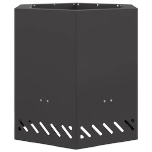 vidaXL Dūmu bez uguns bļoda Melns 48 x 48 x 51 cm Novecināts tērauds