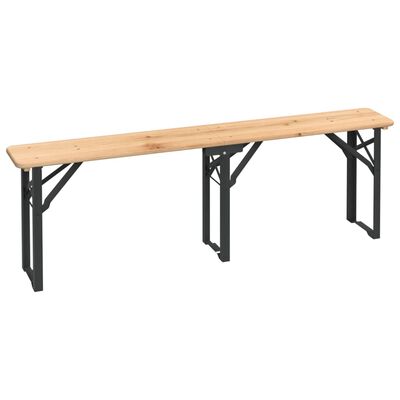 vidaXL 3-daļīgs galda un krēslu komplekts, egles masīvkoks