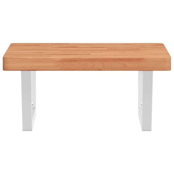 vidaXL izlietnes plaukts, stiprināms pie sienas, tērauds, dižskābardis