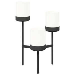 vidaXL Ziedu statīvs Balts 54 x 49 x 81 cm PP un Tērauds