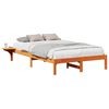 vidaXL Gultas rāmis Vaks brūns 140 x 190 cm Ciets priedes koks