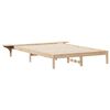 vidaXL Gultas rāmja komplekts ar sānu galdiem Dabiska 140 x 220 cm