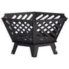 vidaXL Uguns bedre Melns 60 x 53 x 30 cm Tērauds