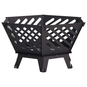 vidaXL Uguns bedre Melns 60 x 53 x 30 cm Tērauds