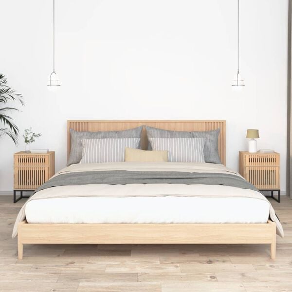 vidaXL naktsgaldiņi, 2 gab., 40x30x55,5 cm, inženierijas koks, dzelzs