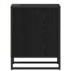 vidaXL Naktsgaldiņ&scaron; Melns ozolkoks 39,5 x 30 x 50 cm Inženierijas koks