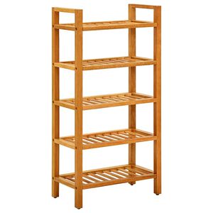 vidaXL apavu skapis ar 5 plauktiem, 50x27x100 cm, ozola masīvkoks