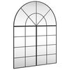 vidaXL sienas spogulis, melns, 100x130 cm, dzelzs