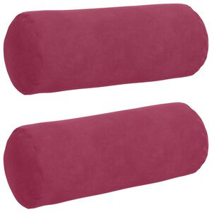 vidaXL Spilveni 2 pcs Vīna sarkans &Oslash; 15 x 40 cm Korduroja audums