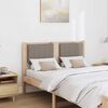 vidaXL Mīkstināts gultas galvgalis Brūna 120 cm Ciets priedes koks
