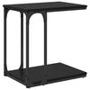 vidaXL Sānu galds Melns ozolkoks 50 x 35 x 52 cm Inženierijas koks