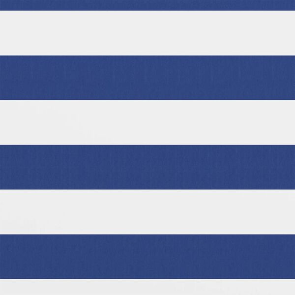 vidaXL balkona aizslietnis, 120x600 cm, balts un zils audums