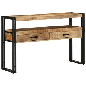 vidaXL Konsoles galds Brūna 120 x 33 x 75 cm Cieta mango koksne