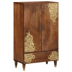 vidaXL Augstais skapītis Brūna 60 x 33 x 100 cm Cieta mango koksne
