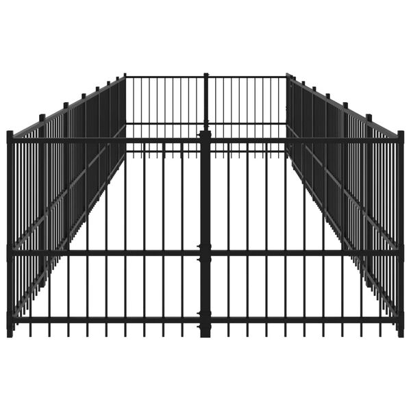 vidaXL suņu voljērs, 13,14 m&sup2;, tērauds