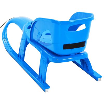 vidaXL bērnu ragavas ar sēdekli, zilas, 102,5x40x23 cm, polipropilēns