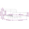 vidaXL gultas rāmis bez matrača, metāls, 150x200 m, ozolkoka imitācija