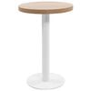 vidaXL bistro galds, gai&scaron;i brūns, 50 cm, MDF