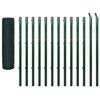 vidaXL Euro stiepļu žogs, tērauds, 25x1,7 m, zaļ&scaron;