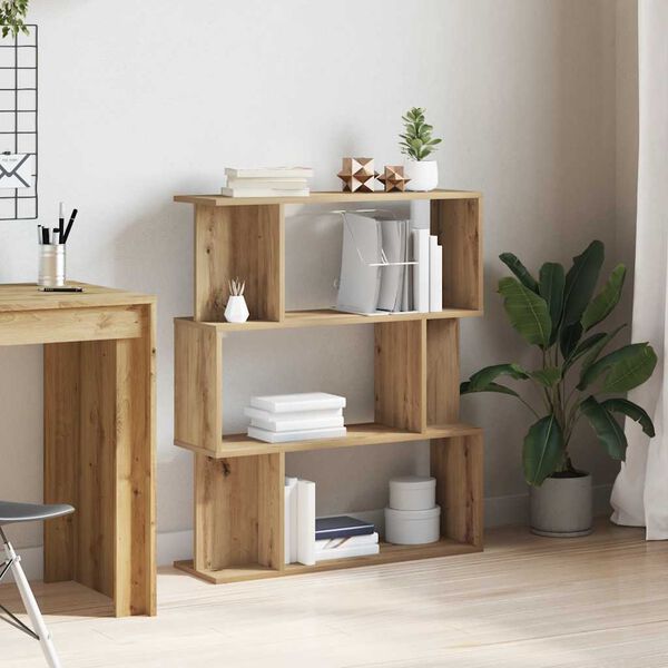 vidaXL grāmatu skapis Artisan Oak 80x24x96 cm Engineered Wood