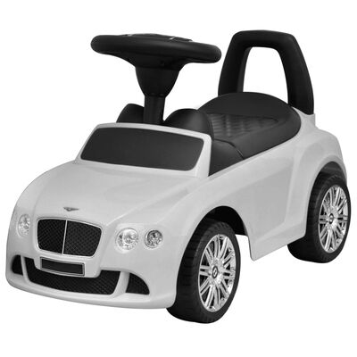 vidaXL bērnu auto, stumjams ar kājām, balts