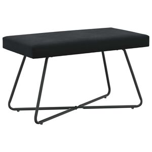 vidaXL sols Melns 80 x 40 x 45 cm Samts