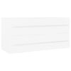 vidaXL skapītis ar iebūvētu izlietni, balts, skaidu plāksne