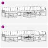 vidaXL Āra dīvānu komplekts ar spilvenu 8 pcs Dabīgs un gai&scaron;i pelēks