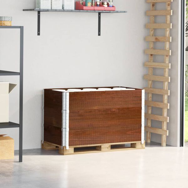 vidaXL pale&scaron;u apmales, 3 gab., brūns, 100x50 cm, priedes masīvkoks