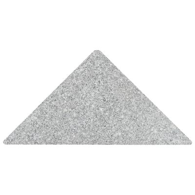 vidaXL saulessarga pamatne, 15 kg, trīsstūrveida, pelēks granīts
