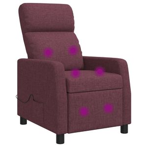 vidaXL Masāžas atzveltnes krēsls Violeta Audums