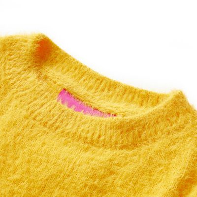Bērnu džemperis, adīts, dzeltens, 92