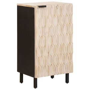 vidaXL Puse Baltā mazgā&scaron;ana apdare 40 x 33 x 75 cm Cieta mango koksne