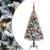 vidaXL Mākslīgā Ziemassvētku eglīte Balts 120 cm