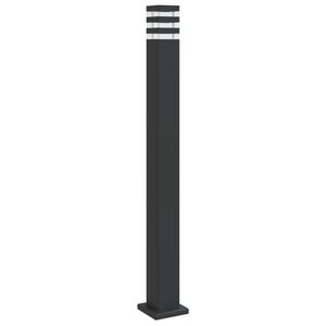 vidaXL āra grīdas lampa, melns, 110 cm, alumīnijs
