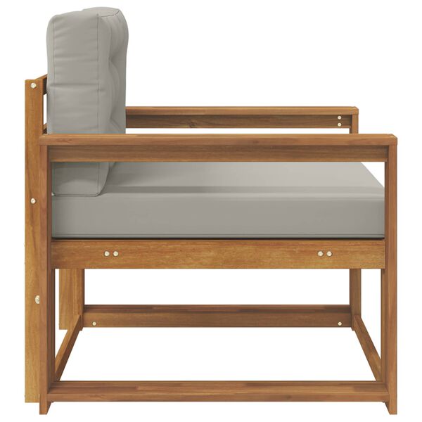 vidaXL Āra vidējā dīvāns Cietā akācijas koks Dabiska