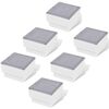 vidaXL zemē iebūvējamas LED lampas, 6 gab., 100x100x68 mm
