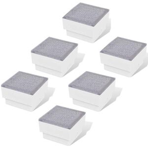 vidaXL zemē iebūvējamas LED lampas, 6 gab., 100x100x68 mm