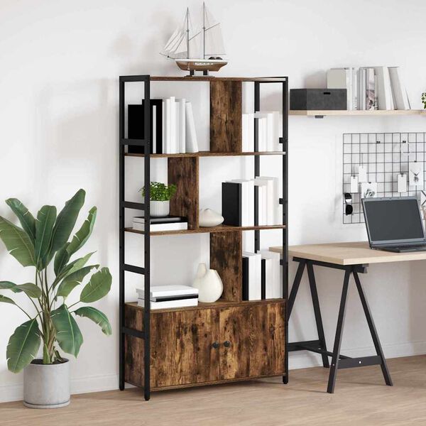 vidaXL Grāmatu plaukts Dūmaka ozols 80 x 30 x 155,5 cm