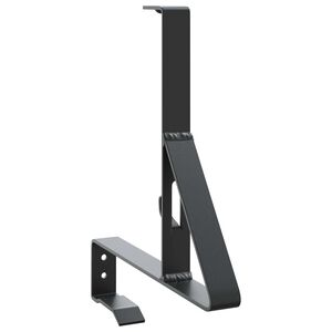 vidaXL Sniega Aizsardzības Atbalsts Melns 29,5 x 3 x 34,5 cm Tērauds