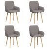 vidaXL Ēdamkrēsli 4 pcs Audums Pelēkbrūna 56,5 x 50 x 87,5 cm