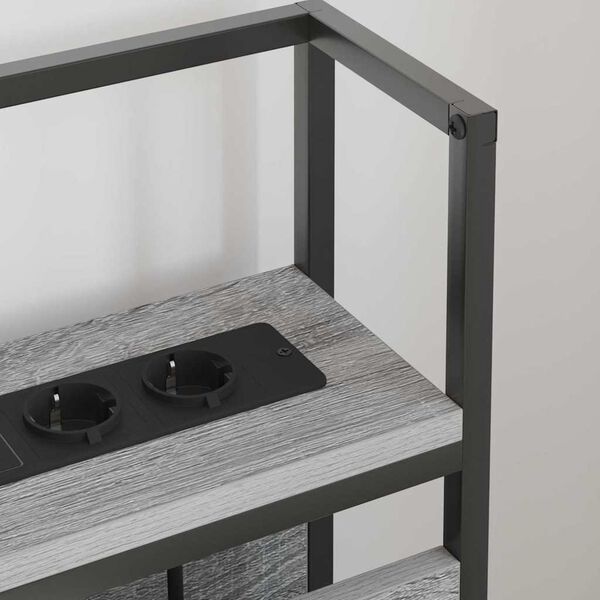 vidaXL Uzglabā&scaron;anas galvas balsts Pelēka Sonomas ozola 98 cm