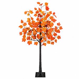 vidaXL LED kļavas Ziemassvētku eglīte Brūna 120 cm Plastmasa 48 LED