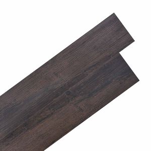 vidaXL Pa&scaron;līmējo&scaron;as PVC grīdas dēļi Tum&scaron;i brūna 30,5 x 61 cm 28 gab.