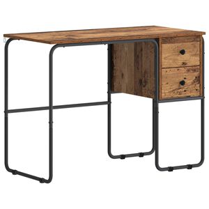 vidaXL Galds ar uzglabā&scaron;anu Vecs koks 100 x 50 x 75 cm
