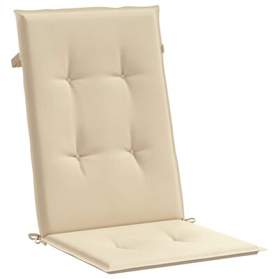 vidaXL dārza krēslu spilveni, 6 gab., bēši, 120x50x3 cm, audums