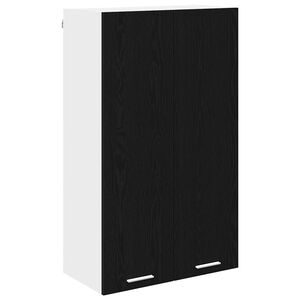 vidaXL Piekarams skapītis ar durvīm Melns ozolkoks 60 x 31 x 100 cm