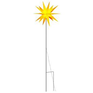 vidaXL Ziemassvētku lampa ar LED un mietiņu, salokāma, dzeltena, 57 cm